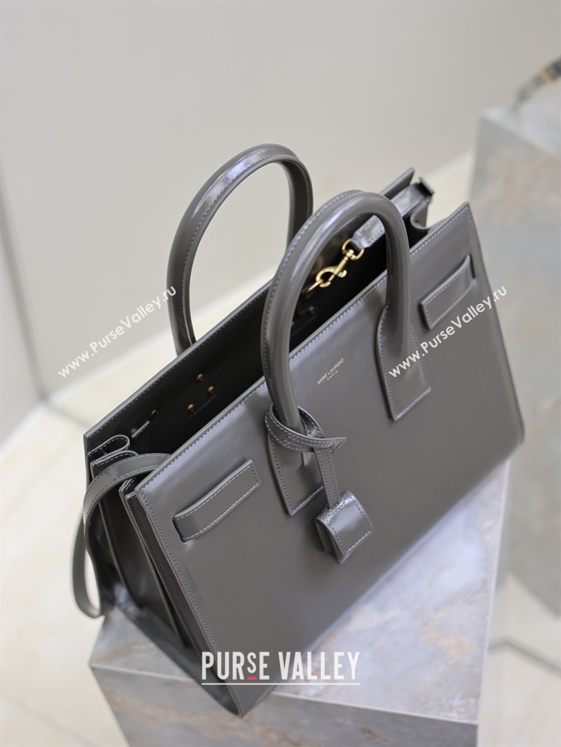 Saint Laurent Sac De Jour Small Tote bag in Grey Calfskin 378299 2026 (YY-26011311)