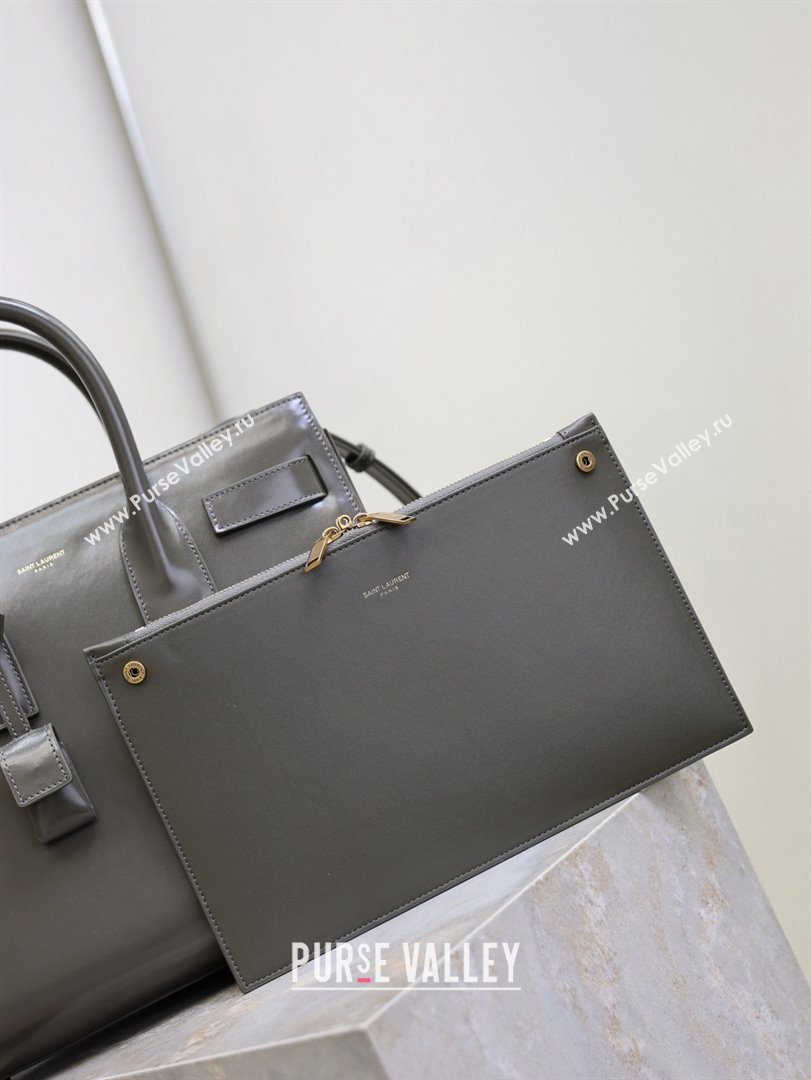 Saint Laurent Sac De Jour Small Tote bag in Grey Calfskin 378299 2026 (YY-26011311)