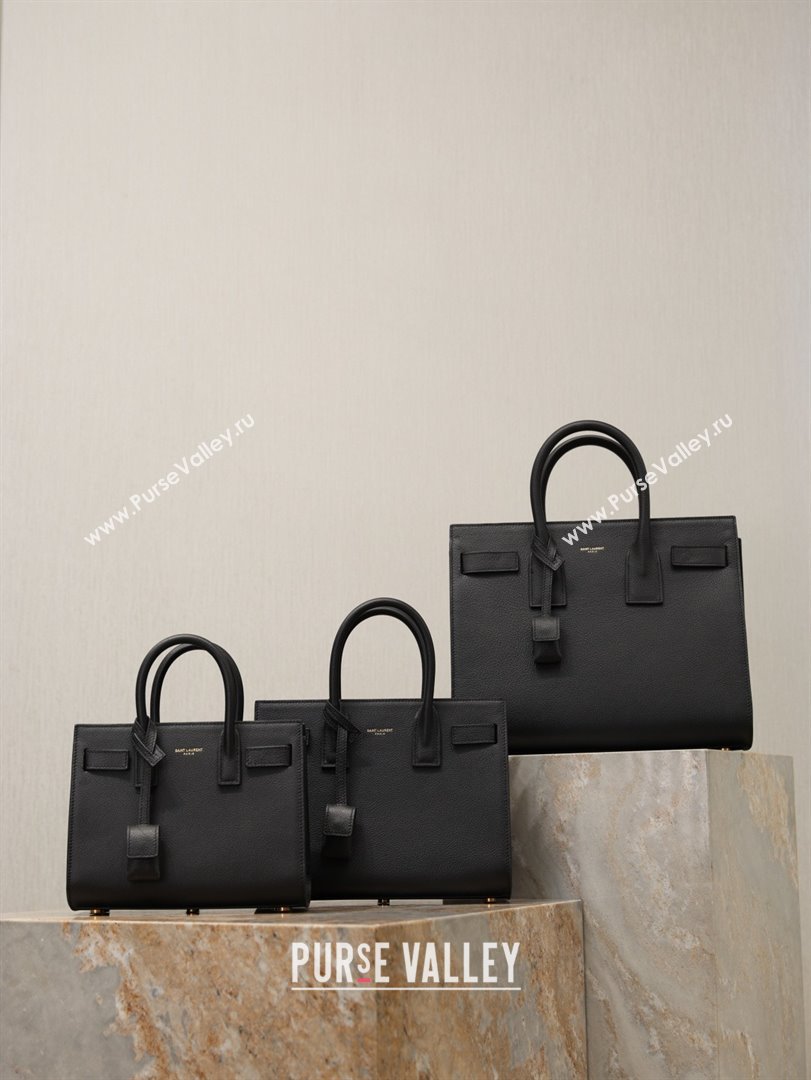 Saint Laurent Sac De Jour Nano Tote bag in Grained Calfskin 717440 Black 2026 (YY-26011301)