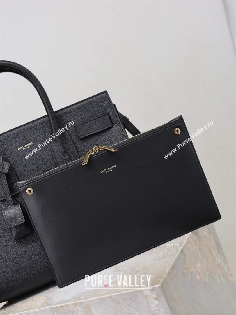 Saint Laurent Sac De Jour Small Tote bag in Grained Leather 378299 Black 2026 (YY-26011303)