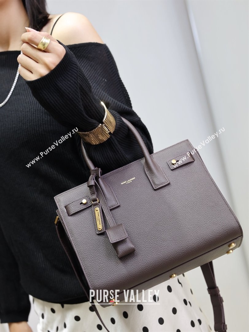 Saint Laurent Sac De Jour Baby Tote bag in Grained Leather 421863/477477 Coffee 2026 (YY-26011306)