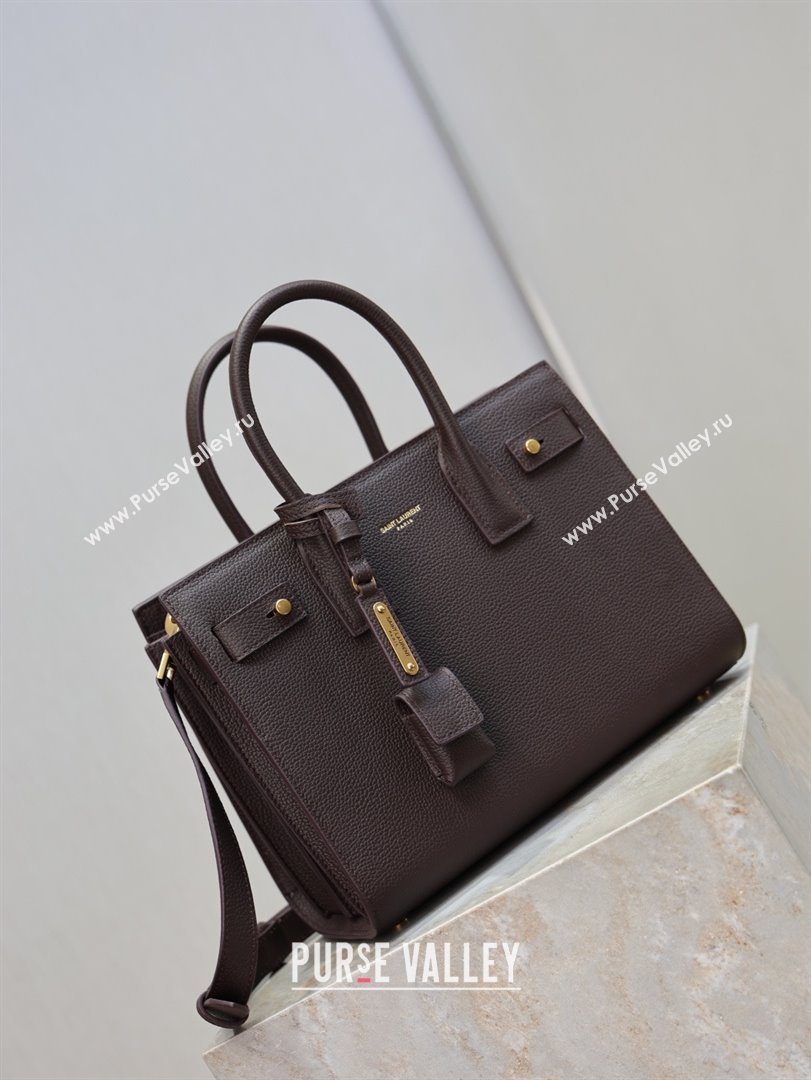 Saint Laurent Sac De Jour Baby Tote bag in Grained Leather 421863/477477 Coffee 2026 (YY-26011306)