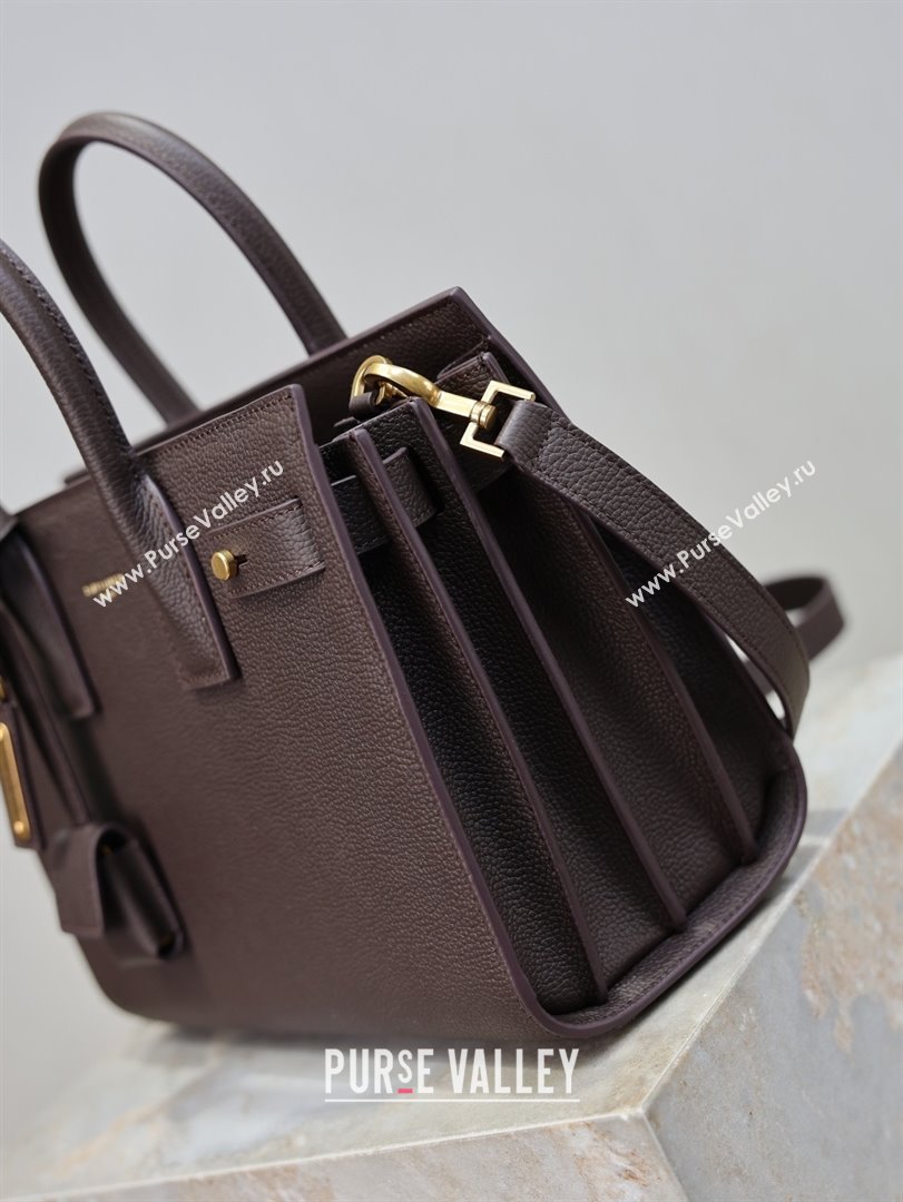 Saint Laurent Sac De Jour Baby Tote bag in Grained Leather 421863/477477 Coffee 2026 (YY-26011306)