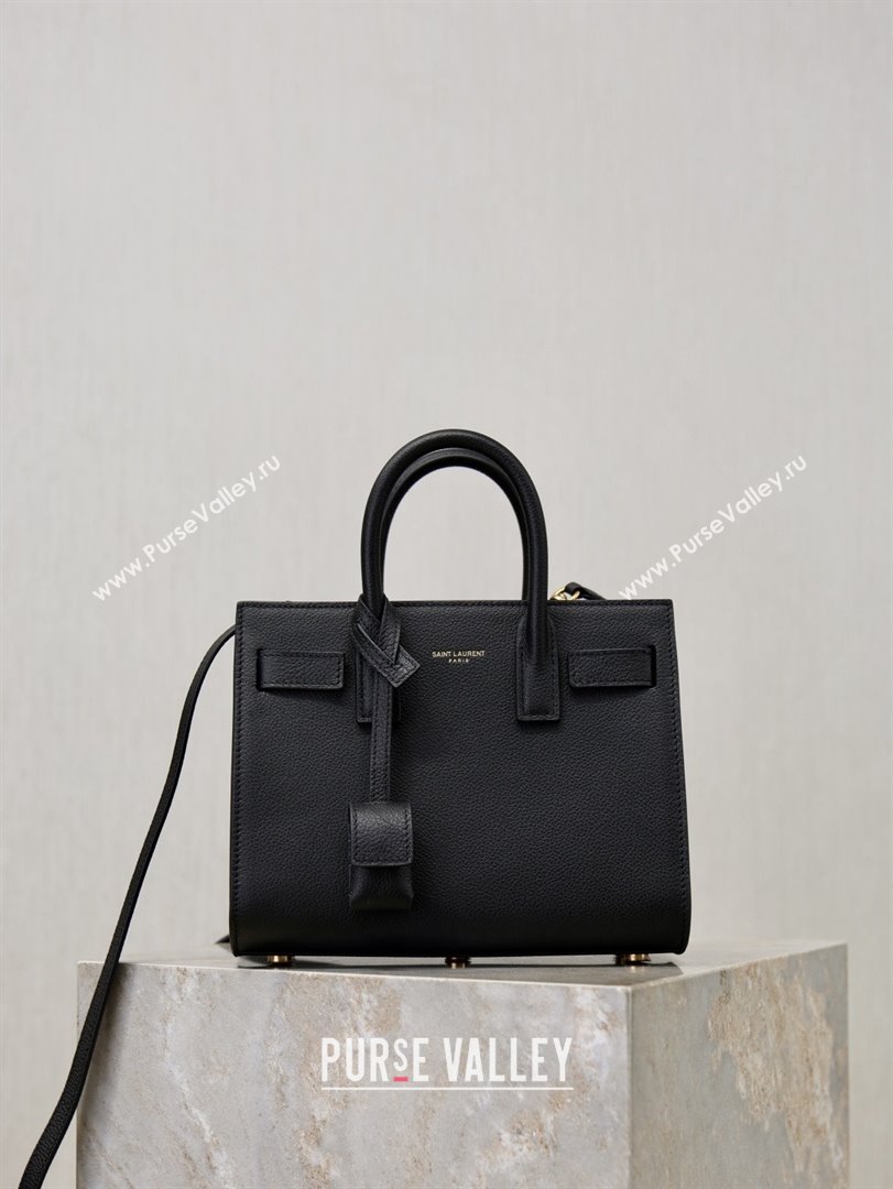 Saint Laurent Sac De Jour Nano Tote bag in Grained Calfskin 717440 Black 2026 (YY-26011301)