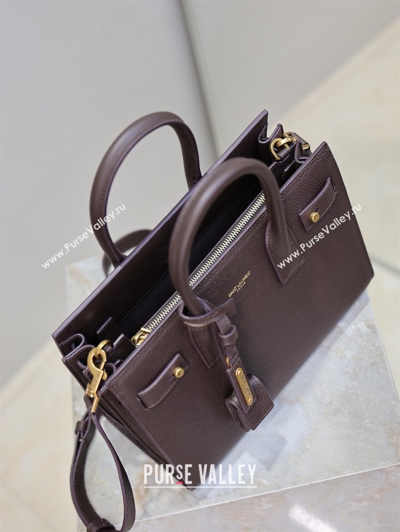 Saint Laurent Sac De Jour Baby Tote bag in Grained Leather 421863/477477 Coffee 2026 (YY-26011306)