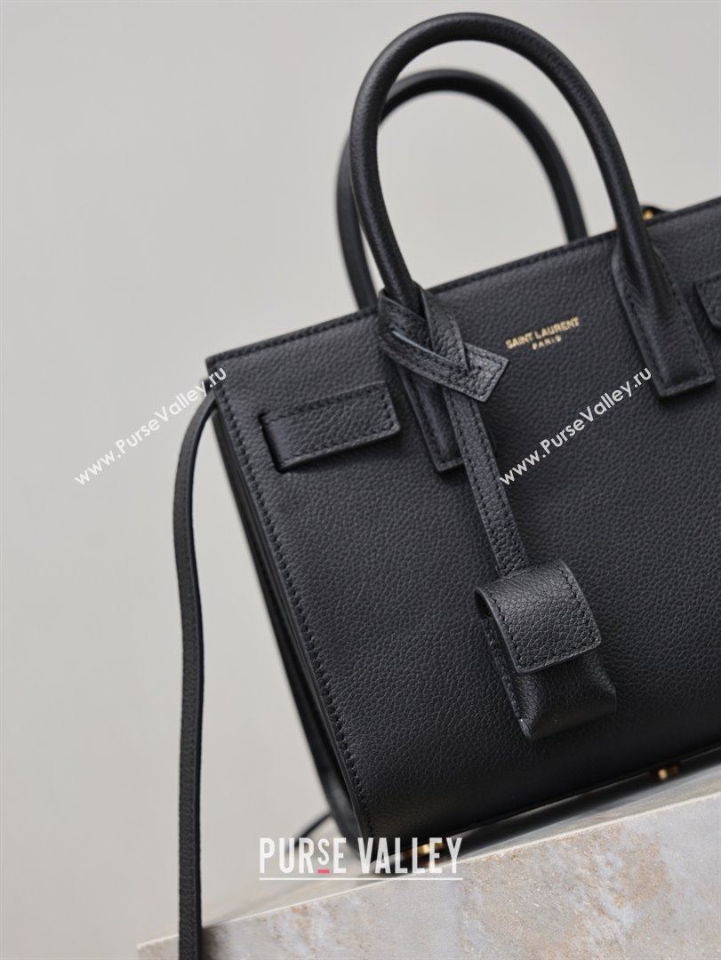 Saint Laurent Sac De Jour Nano Tote bag in Grained Calfskin 717440 Black 2026 (YY-26011301)
