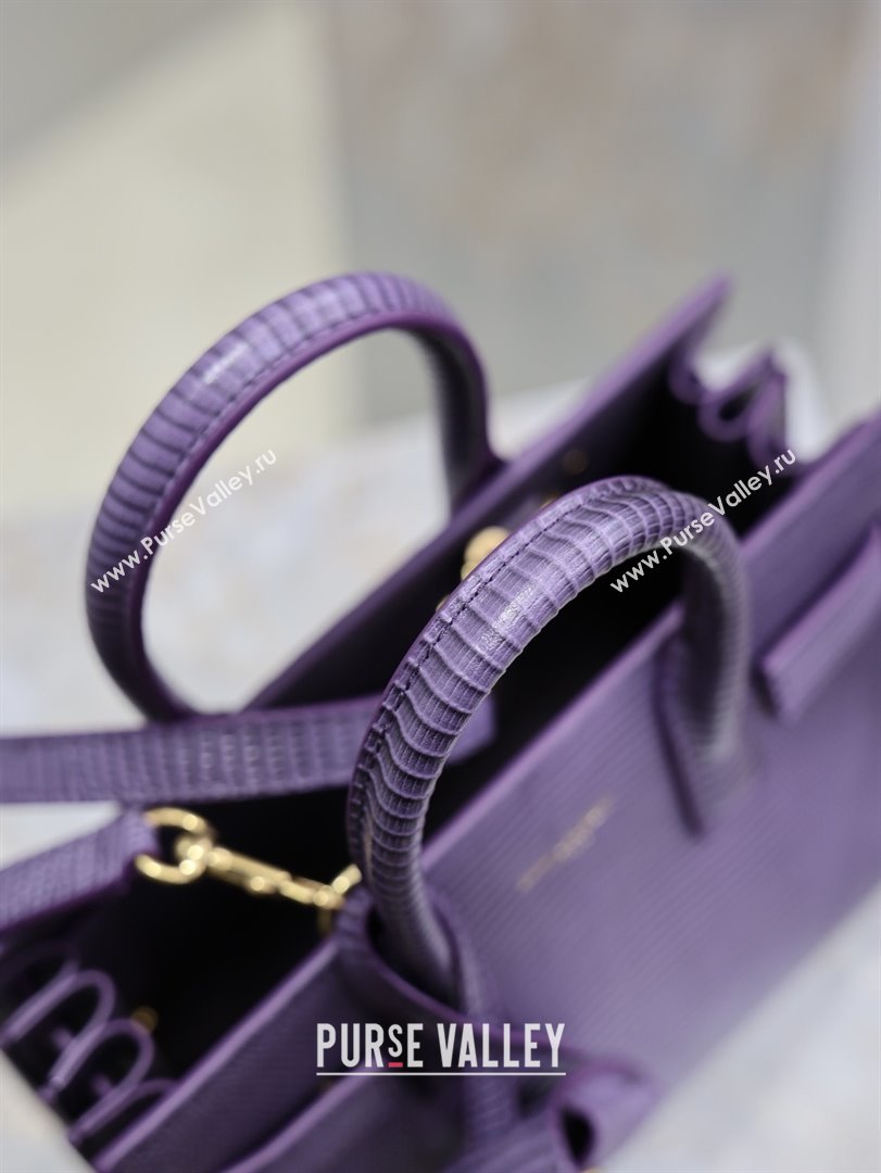 Saint Laurent Sac De Jour Nano Tote bag in Lizard Calfskin 717440 Purple 2026 (YY-26011308)