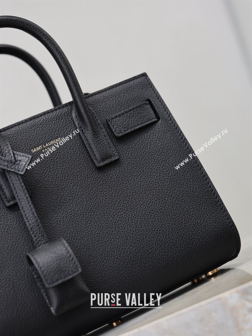 Saint Laurent Sac De Jour Nano Tote bag in Grained Calfskin 717440 Black 2026 (YY-26011301)