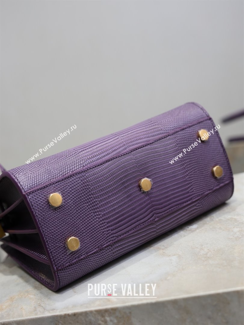 Saint Laurent Sac De Jour Nano Tote bag in Lizard Calfskin 717440 Purple 2026 (YY-26011308)