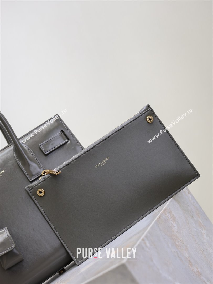 Saint Laurent Sac De Jour Baby Tote bag in Grey Calfskin 421863/477477 2026 (YY-26011310)