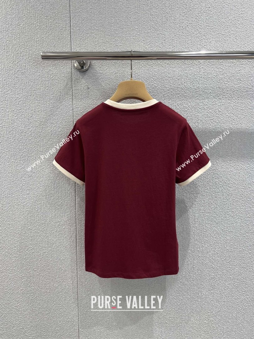 Miu Miu Cotton T-shirt M011414 Deep Red 2026 (Q-26011414)