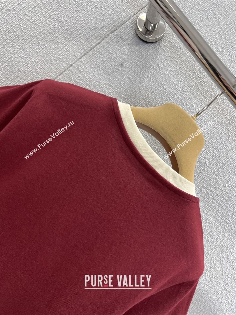 Miu Miu Cotton T-shirt M011414 Deep Red 2026 (Q-26011414)