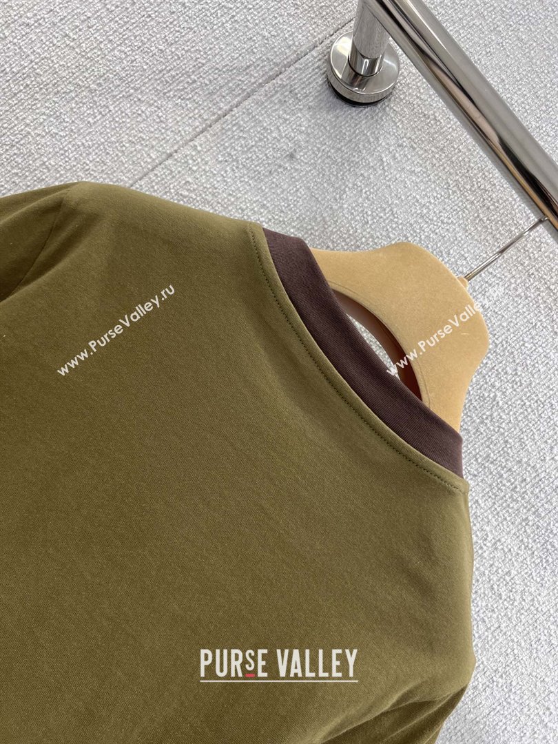 Miu Miu Cotton T-shirt M011415 Army Green 2026 (Q-26011415)