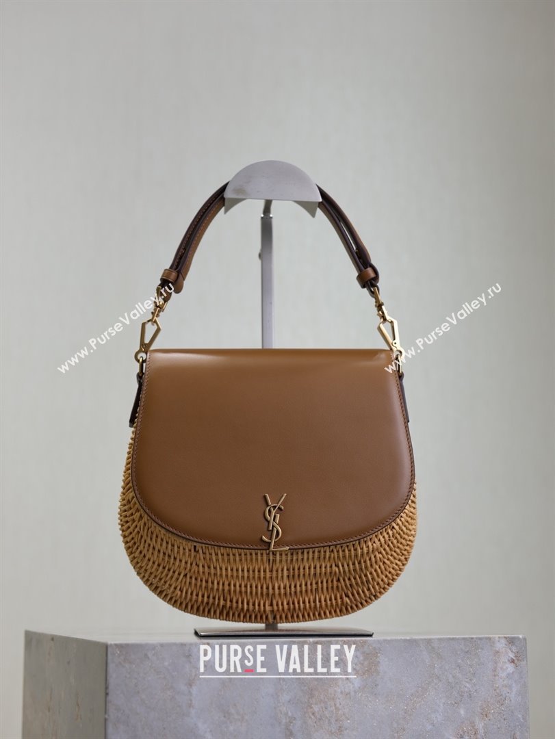 Saint Laurent Voltaire Bag in Rattan Calf Leather 753824 Brown 2026 (YY-26011614)