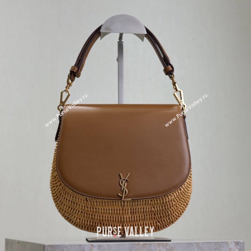 Saint Laurent Voltaire Bag in Rattan Calf Leather 753824 Brown 2026 (YY-26011614)