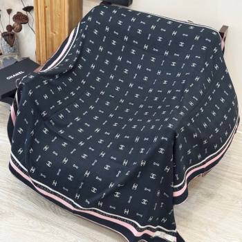 Chanel Cashmere Silk Square Scarf CH011602 Black 2026 (A-26011602)