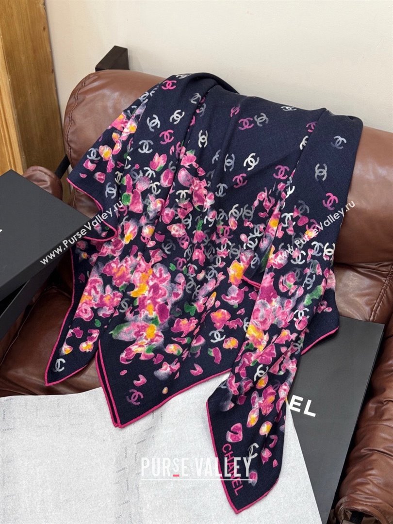 Chanel Cashmere Silk Square Scarf CH011606 Blue 2026 (A-26011606)