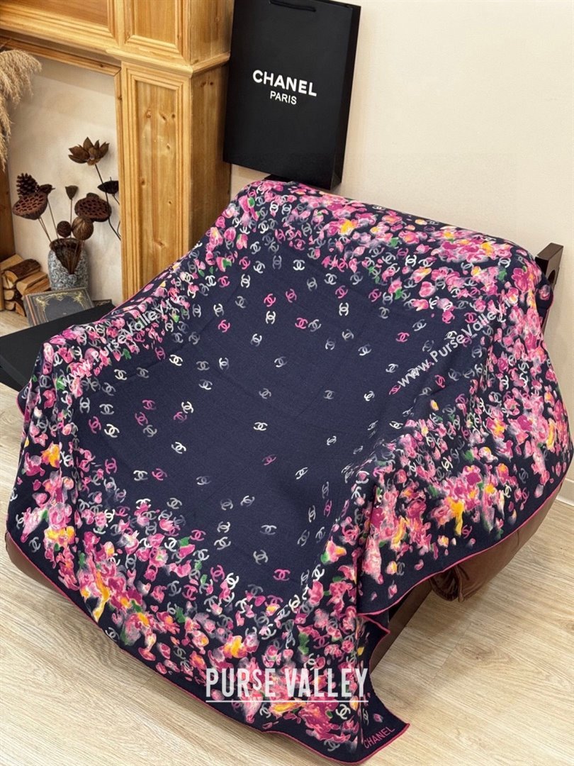 Chanel Cashmere Silk Square Scarf CH011606 Blue 2026 (A-26011606)