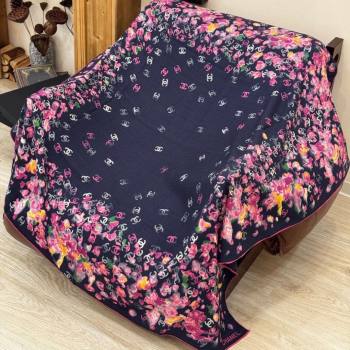 Chanel Cashmere Silk Square Scarf CH011606 Blue 2026 (A-26011606)