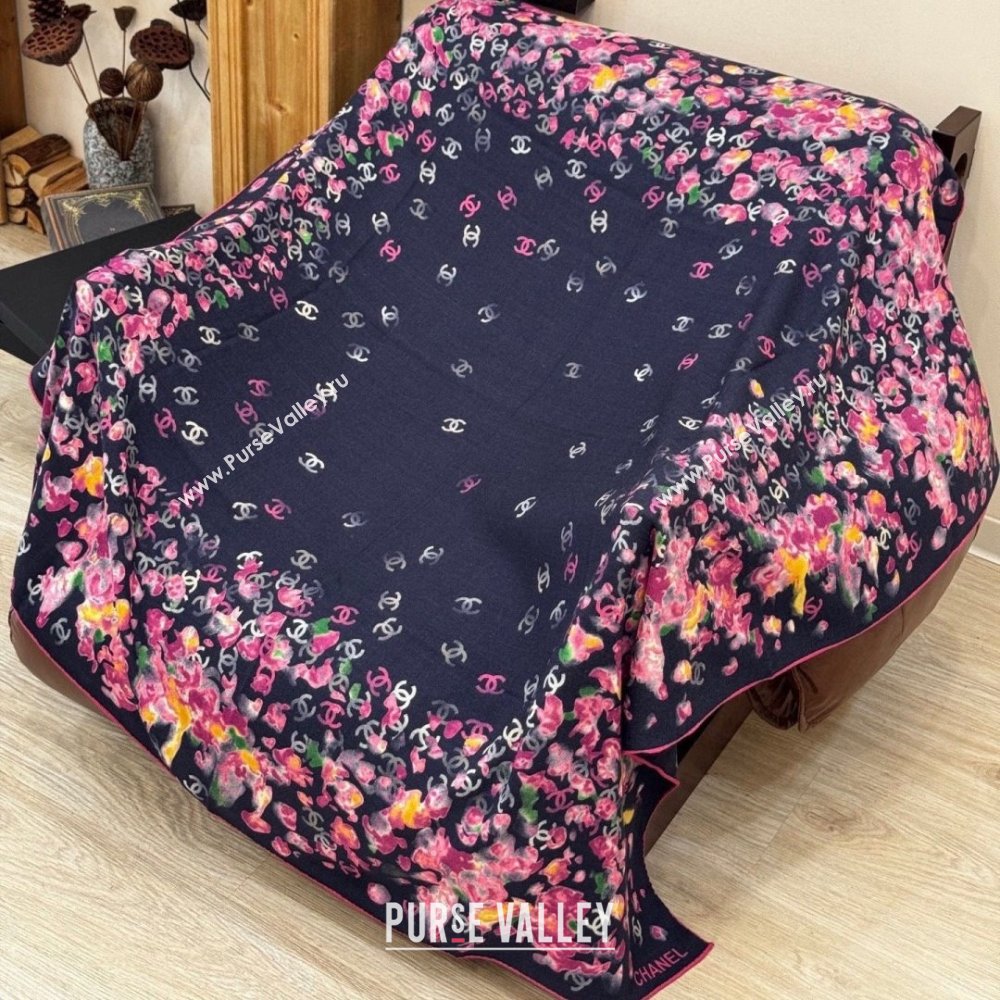 Chanel Cashmere Silk Square Scarf CH011606 Blue 2026 (A-26011606)