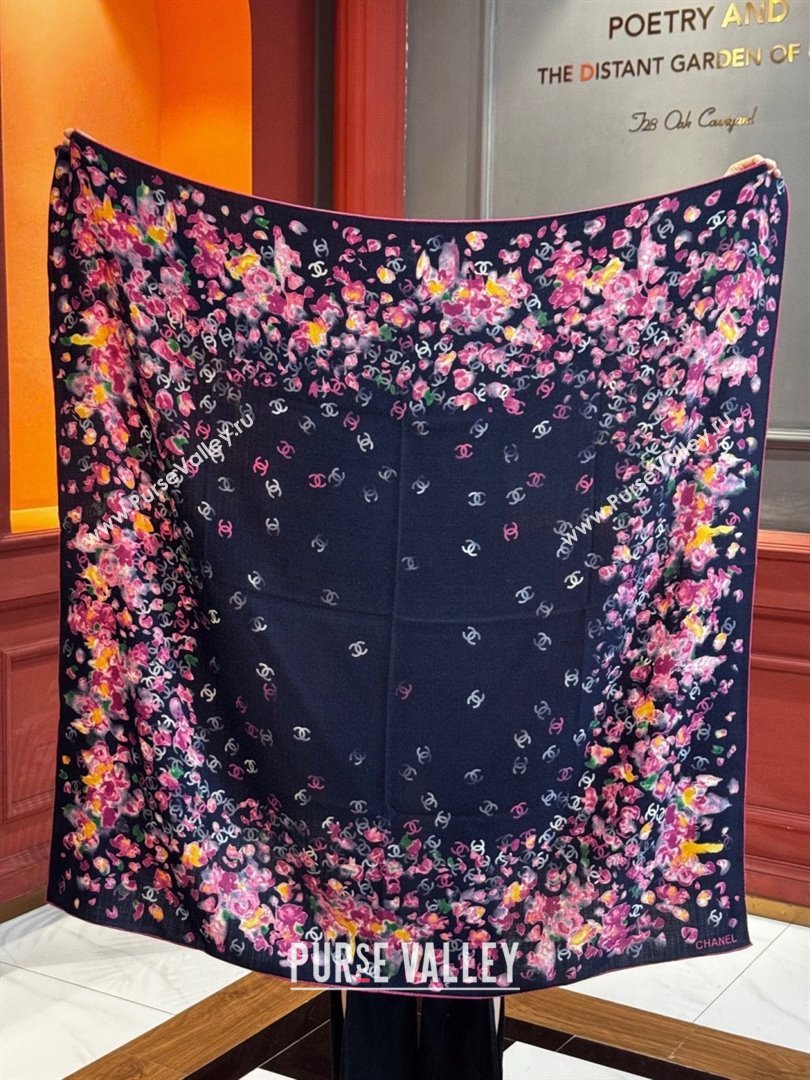 Chanel Cashmere Silk Square Scarf CH011606 Blue 2026 (A-26011606)