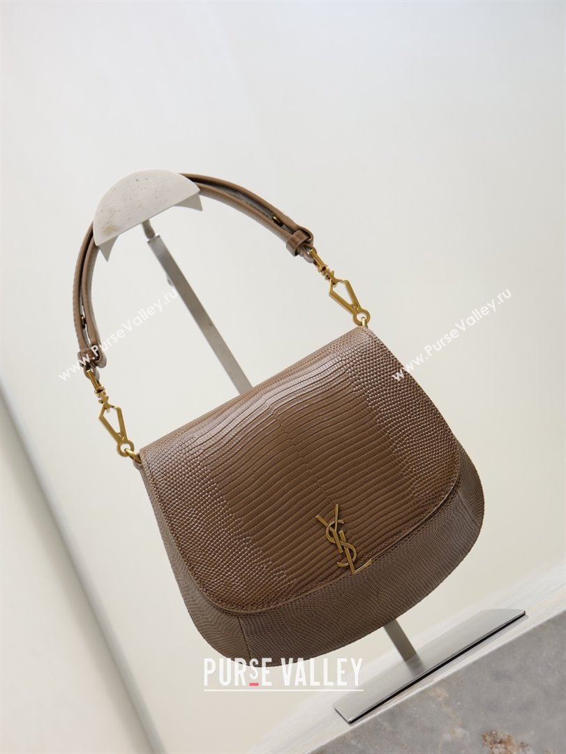 Saint Laurent Voltaire Bag in Lizard Calf Leather 753824 Brown 2026 (YY-26011612)