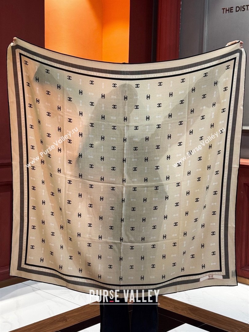 Chanel Cashmere Silk Square Scarf CH011601 Beige 2026 (A-26011601)