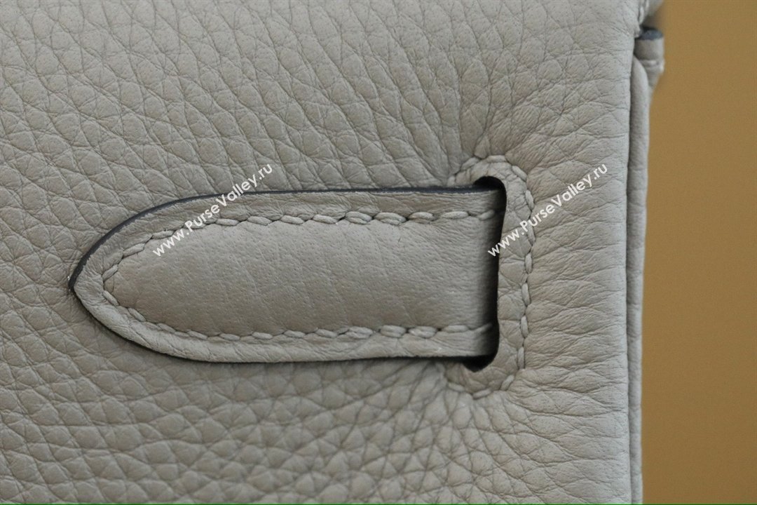 Hermes Kelly Ado Backpack 22cm in Taurillon Clemence Leather Gris Asphalte Grey/Gold 2026(Full Handmade) (XYA-26012111)