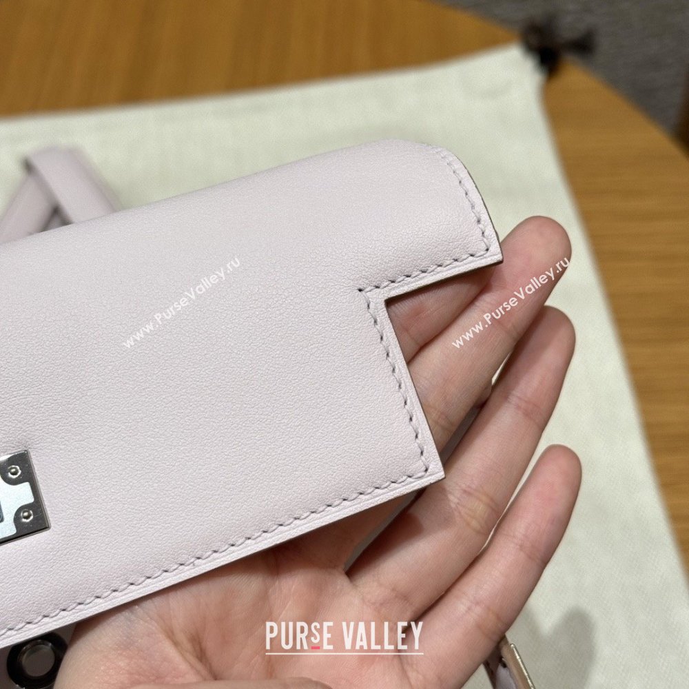 Hermes Kelly Ado Backpack 22cm in Swift Leather 09 Mauve Pale/Silver 2026(Half Handmade) (XX-26012110)