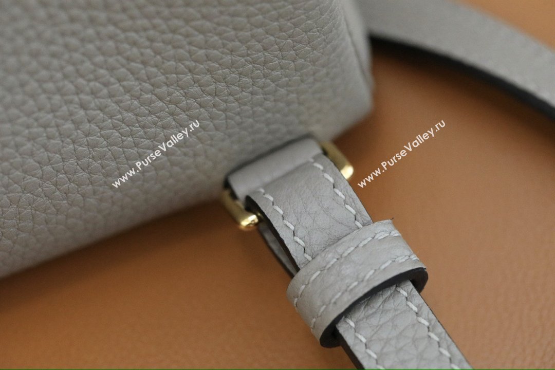 Hermes Kelly Ado Backpack 22cm in Taurillon Clemence Leather Gris Asphalte Grey/Gold 2026(Full Handmade) (XYA-26012111)
