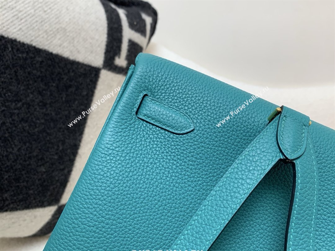 Hermes Kelly Ado Backpack 22cm in Togo Leather Verona Green/Gold 2026(Half Handmade) (XX-26012109)