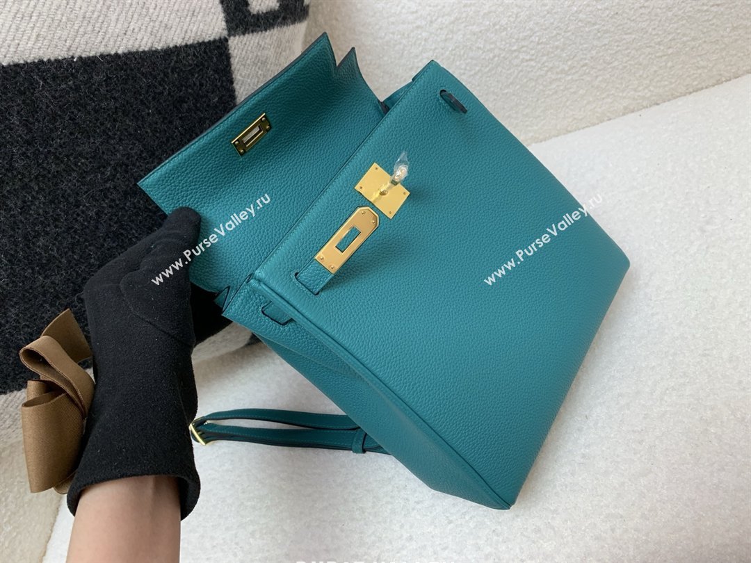 Hermes Kelly Ado Backpack 22cm in Togo Leather Verona Green/Gold 2026(Half Handmade) (XX-26012109)