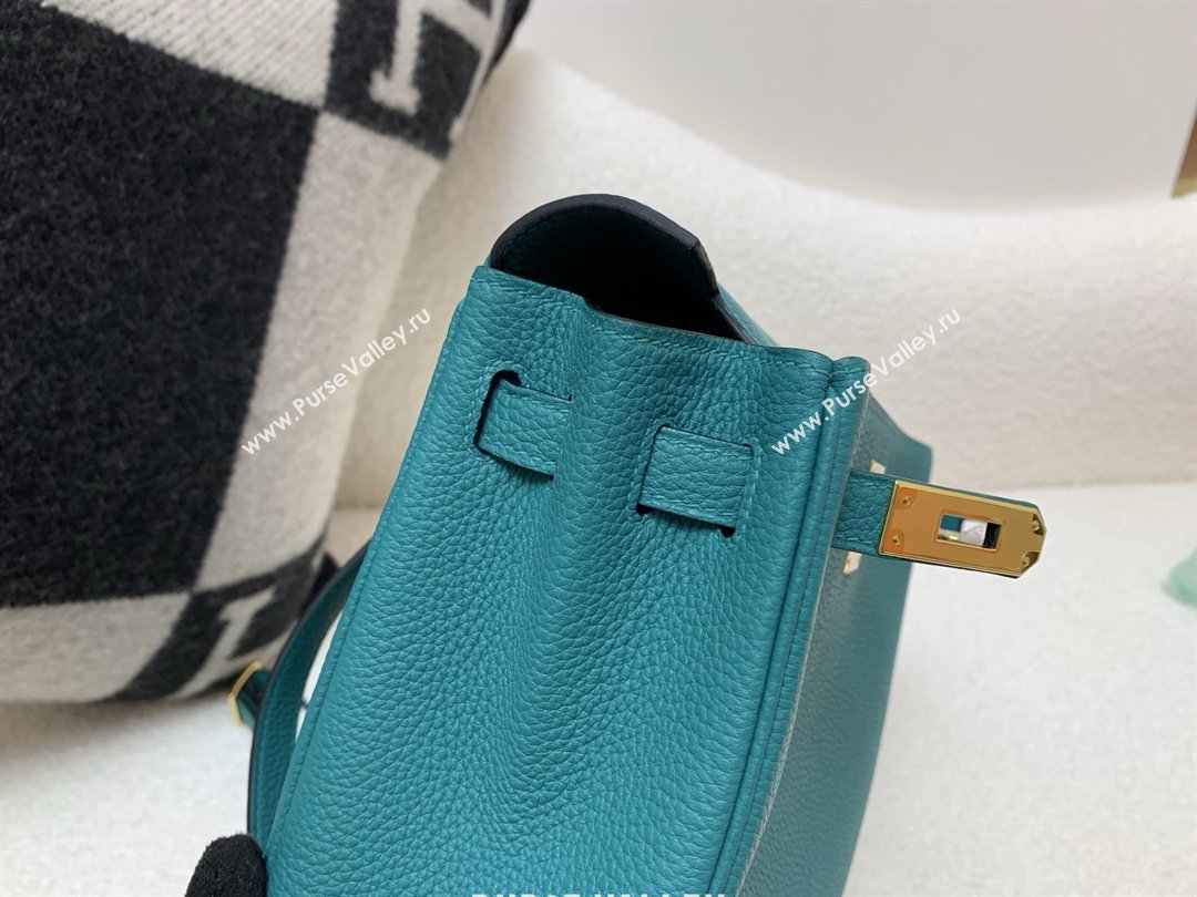 Hermes Kelly Ado Backpack 22cm in Togo Leather Verona Green/Gold 2026(Half Handmade) (XX-26012109)