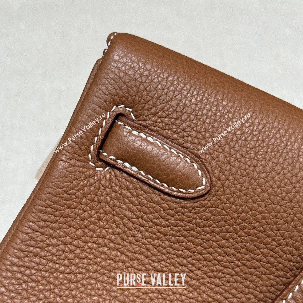 Hermes Kelly Ado Backpack 22cm in Togo Leather Brown/Gold 2026(Half Handmade) (XX-26012107)