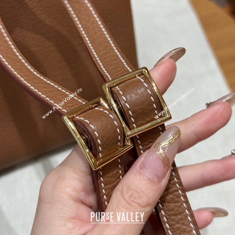 Hermes Kelly Ado Backpack 22cm in Togo Leather Brown/Gold 2026(Half Handmade) (XX-26012107)