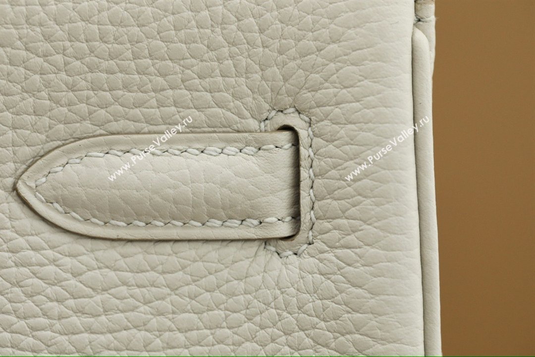 Hermes Kelly Ado Backpack 22cm in Taurillon Clemence Leather Beton White/Silver 2026(Full Handmade) (XYA-26012112)