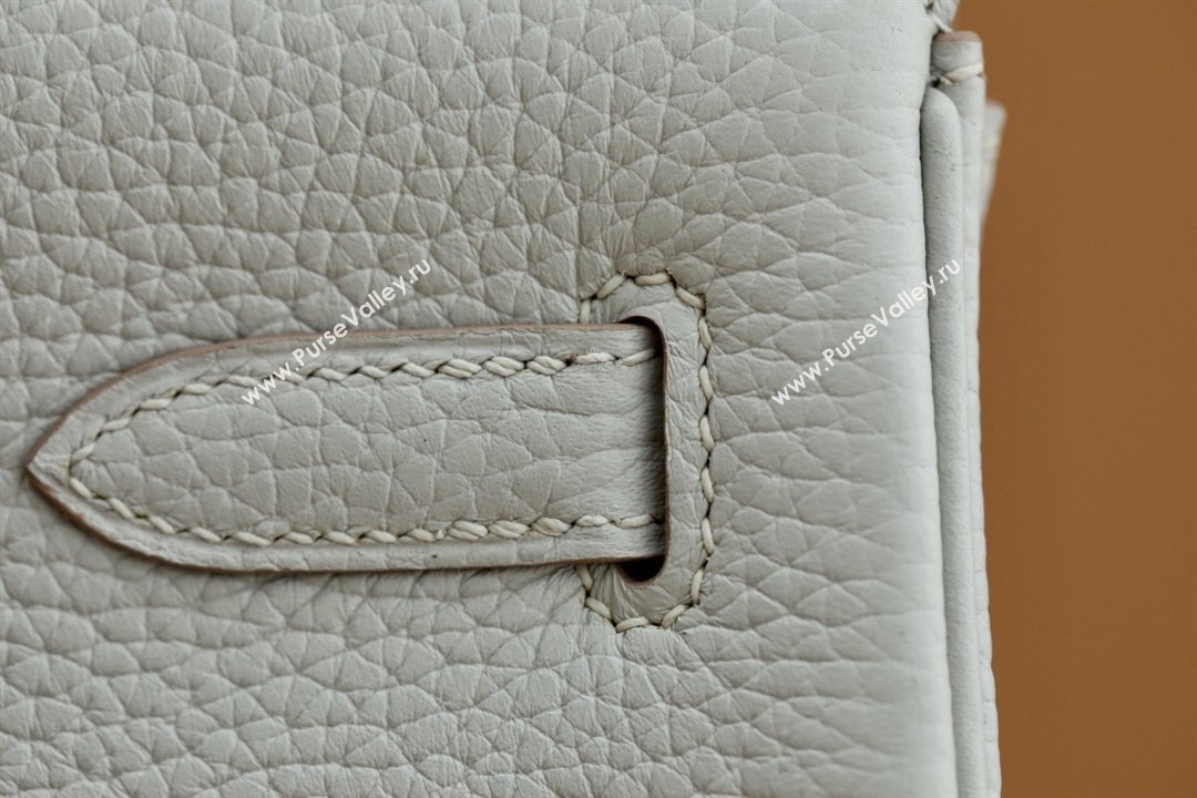 Hermes Kelly Ado Backpack 22cm in Taurillon Clemence Leather Gris Perle/Silver 2026(Half Handmade) (XYA-26012113)