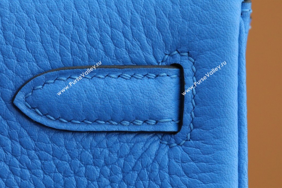 Hermes Kelly Ado Backpack 22cm in Taurillon Clemence Leather Blue/Silver 2026(Half Handmade) (XYA-26012115)