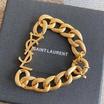 Saint Laurent Brass Chain Bracelet S013011 Gold 2026 (YF-26013011)