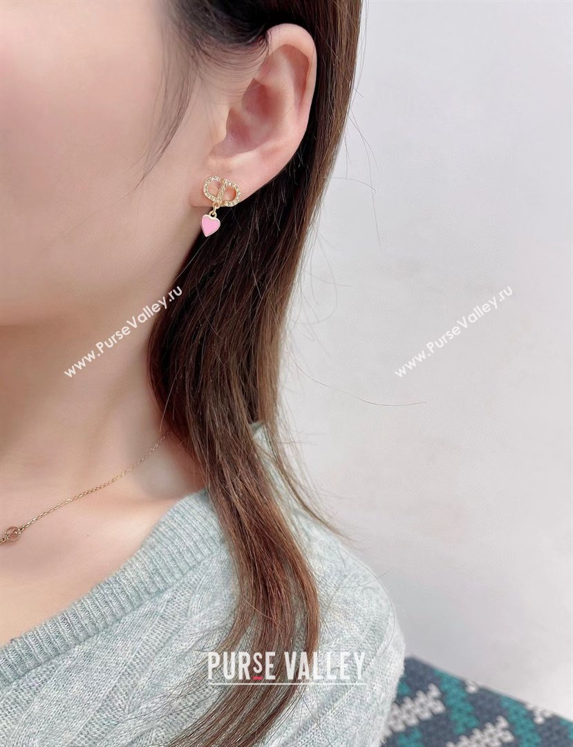 Dior Heart Dioramour Earrings D012806 Pink 2026 (YF-26012806)