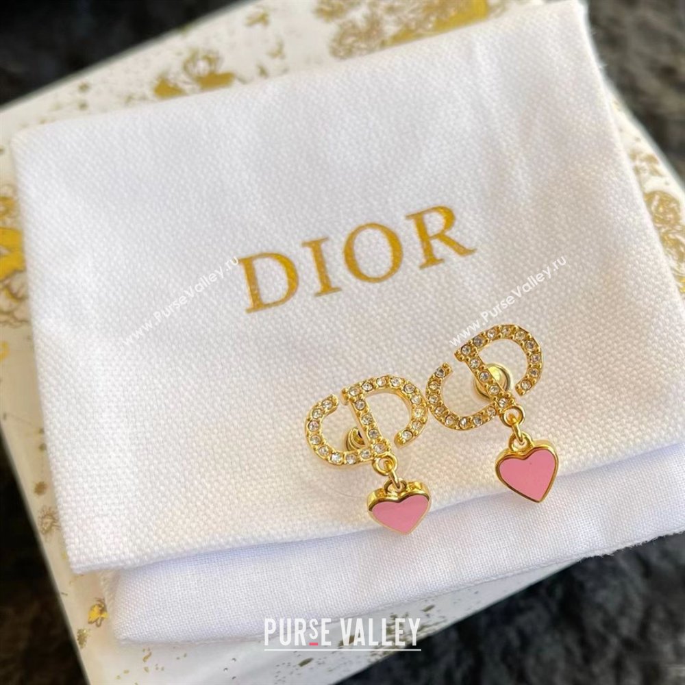 Dior Heart Dioramour Earrings D012806 Pink 2026 (YF-26012806)