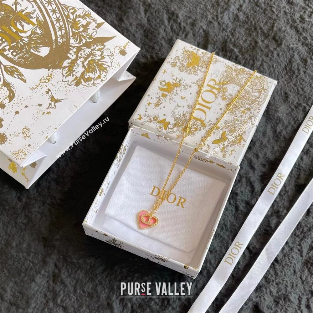 Dior Heart Dioramour Necklace D012807 Pink 2026 (YF-26012807)