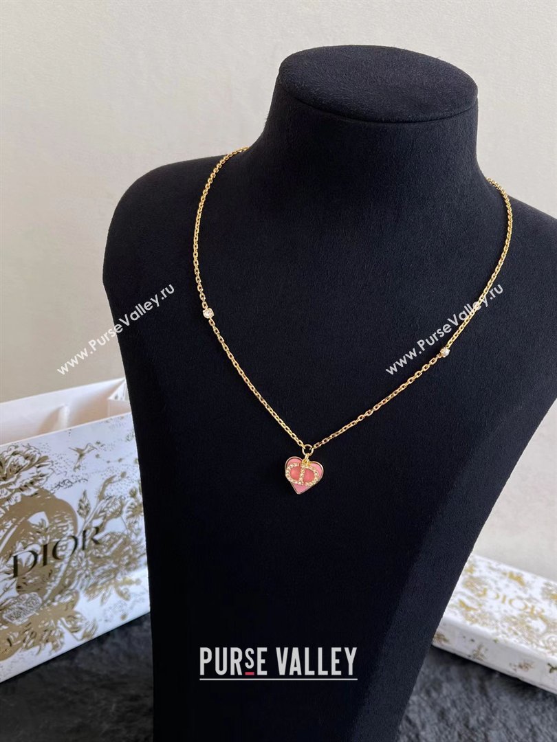 Dior Heart Dioramour Necklace D012807 Pink 2026 (YF-26012807)