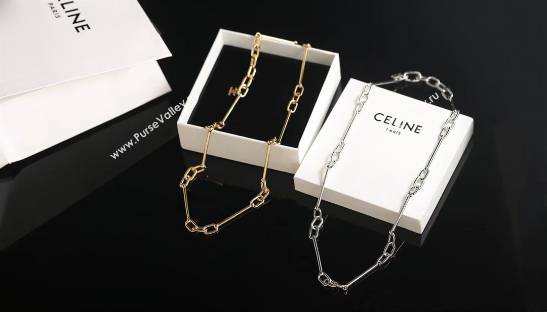 Celine Brass Necklace C012811 Silver 2026 (YF-26012811)