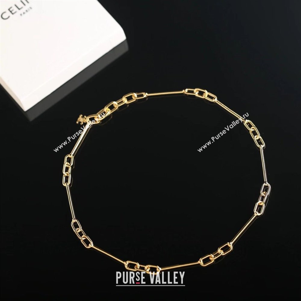 Celine Brass Necklace C012810 Gold 2026 (YF-26012810)