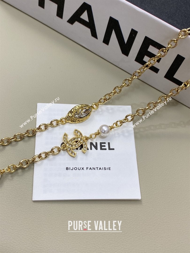 Chanel Brass Crystals Necklace CH012816 Gold 2026 (YF-26012816)