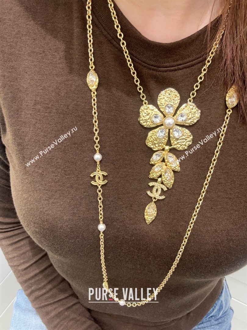 Chanel Brass Crystals Necklace CH012816 Gold 2026 (YF-26012816)