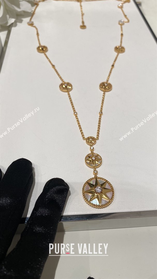 Dior Rose des Vents Necklace D012822 White 2026 (YF-26012822)