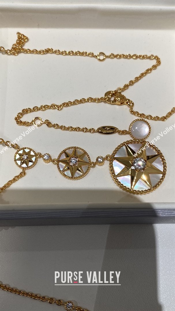 Dior Rose des Vents Necklace D012822 White 2026 (YF-26012822)