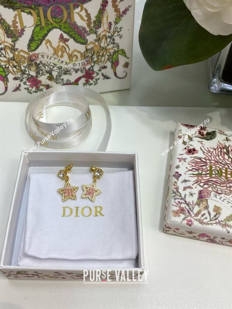 Dior Petit CD Lucky Baroque Earrings D012827 Gold/Pink 2026 (YF-26012827)